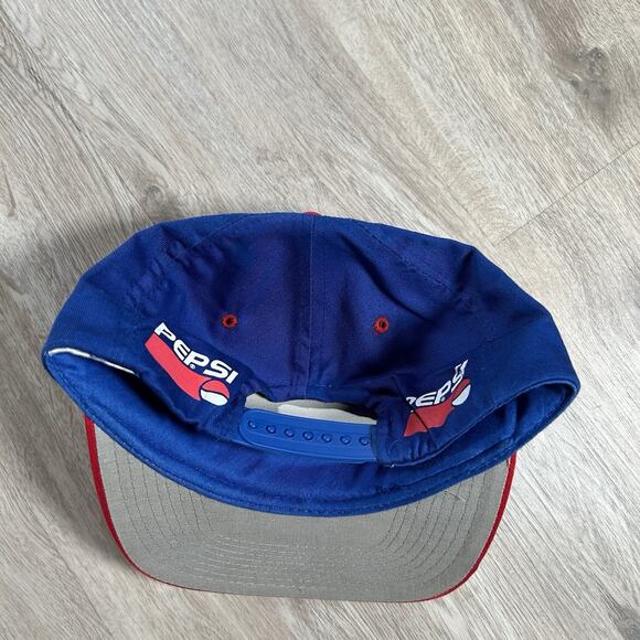 Vintage Chicago Cubs Hat Snapback‎ MLB Baseball Pepsi Signatures Blue Red Cap - Picture 5 of 8
